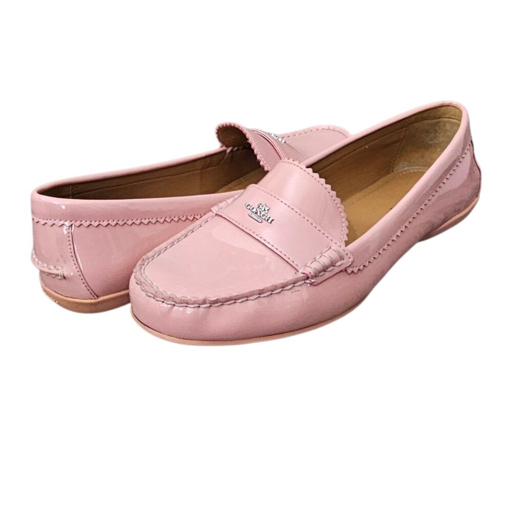 Coach Women's Odette Pink Patent Leather Casual Slip On Loafer Shoe COA Size 11 - Picture 5 of 15